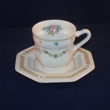 Gallo Leonardo The Flower Basket Espresso Cup with Saucer as good as new