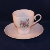 Porcelaine rose Angelique Kaffeetasse mit Untertasse neuwertig