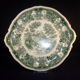 Burgenland green Cake Plate with Handle 28 cm used