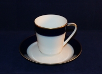 Noblesse Kobalt Kaffeetasse mit Untertasse sehr gut