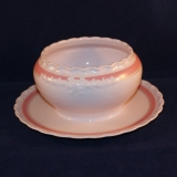 Porcelaine Rosé Desiree Monique Gravy/Sauce Boat with Underplate as good as new