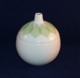 Lotus green Sugar Bowl with Lid as good as new