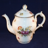 Blumendekor Kaffeekanne mit Deckel 18 cm neuwertig