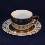 Iceberg Dekor 1222 Kaffee-/Teetasse silber mit Untertasse neuwertig