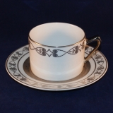Iceberg Dekor 1222 Kaffee-/Teetasse weiss mit Untertasse neuwertig