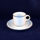 Family Blue Coffee Cup with Saucer as good as new