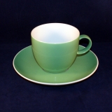 Sunny Day Light Green Kaffeetasse mit Untertasse neuwertig