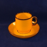 Scandic gelb Kaffeetasse mit Untertasse neuwertig