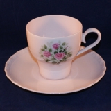 Porcelaine Rosé Desiree Röschen Kaffeetasse mit Untertasse neuwertig