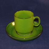 Scandic grün Kaffeetasse mit Untertasse neuwertig
