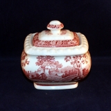Rusticana red Sugar Bowl with Lid used
