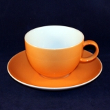 Sunny Day Orange Teetasse mit Untertasse neuwertig