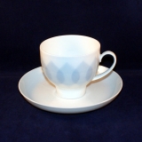 Lotus blau Kaffeetasse mit Untertasse sehr gut