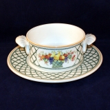 Basket Soup Cup/Bowl with Saucer very good