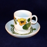 Scandic Flowers Kaffeetasse mit Untertasse neuwertig