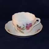 Maria Theresia Rosa Blume Kaffeetasse mit Untertasse ohne Spiegel sehr gut