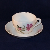 Maria Theresia Rosa Blume Kaffeetasse mit Untertasse ohne Spiegel neuwertig