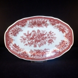 Fasan rot Platte oval 36,5 x 24 cm sehr gut