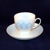 Lotus blau Kaffeetasse mit Untertasse neuwertig