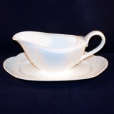 Arco white Gravy/Sauce Boat with Underplate very good
